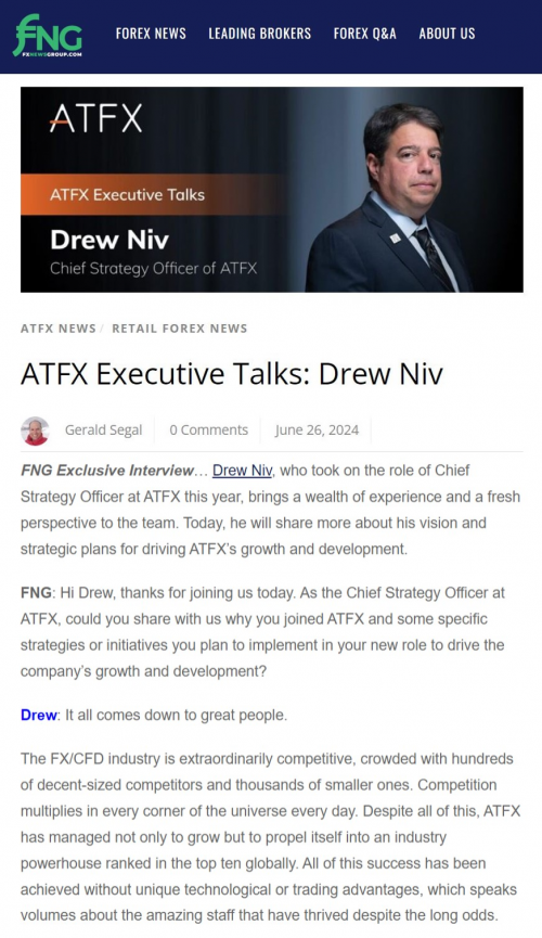 im电竞官网专访ATFX首席战略官Drew Niv：以科技创新引领企业高速发展(图2)