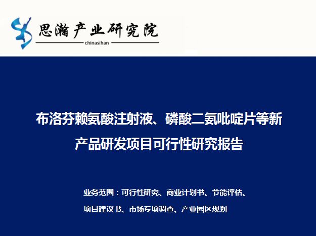 im电竞布洛芬赖氨酸注射液、磷酸二氨吡啶片等新产品研发项目可研报告(图1)